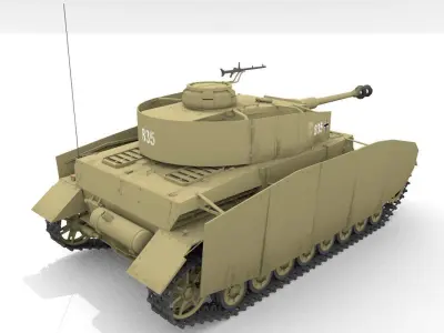 Panzer IV Ausf H medium tank 3D model