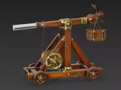 Realistic Giant Egg Slingshot 3D Model 3D Model Low-poly 3D model