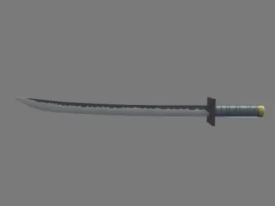 Katana model samurai sword Low-poly 3D model