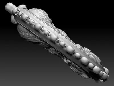 HM Skull Biker Keychain 011 3D print model