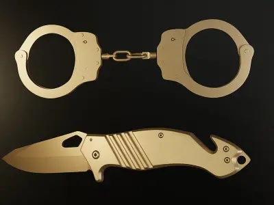 14 Police Equipment Kit Free 3D model