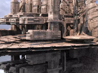 Mayan Xaman Dreadnaught city 2 3D model