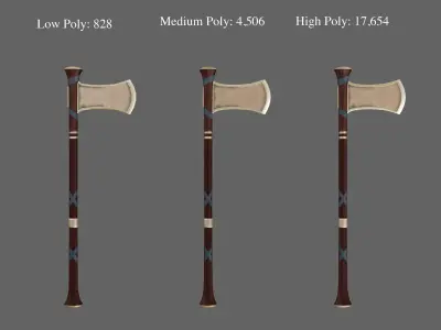 Ancient Collection Egyptian Weapons Set 3D Model Pack