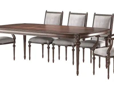 chairish  table and chair 6958 3D model