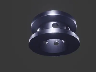 Mechanical Part 3D Model Low-poly 3D model