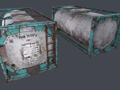 liquid container Low-poly 3D model purchase