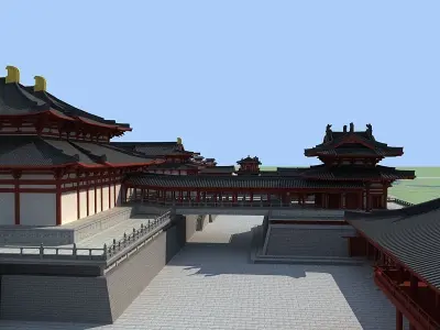 Ancient Chinese Architecture 3D model by lvcan