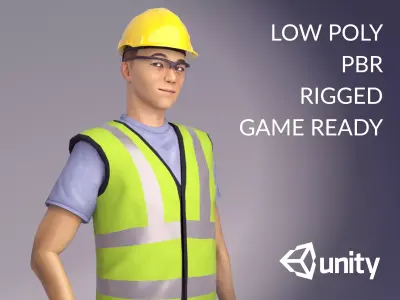 Working Men - Kim Low-poly 3D model