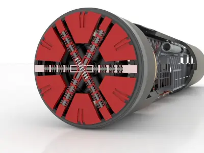 tunnel boring machine 3D model