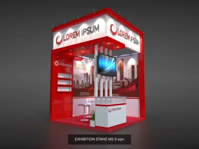 EXHIBITION STAND PACKAGE 04 3D Model Collection