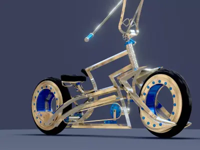 Bike chrome custom Free 3D model
