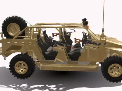 POLARIS DAGOR 4X4  Low-poly 3D model