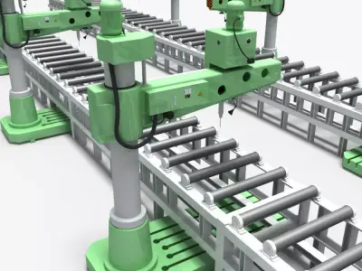 Desktop Rig Production Line 3D model