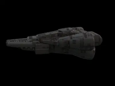 Starship Low-poly 3D model