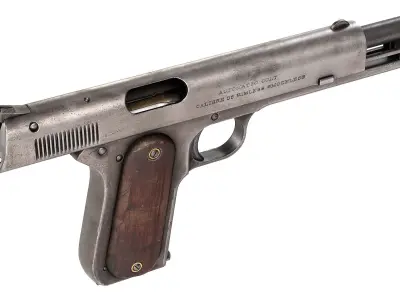 PBR Colt 1900 Pistol Low-poly 3D model