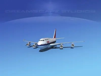 Boeing 747-400 Swissair 3D model