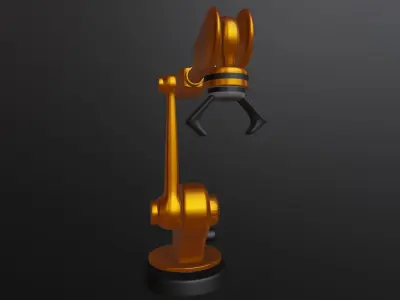 Industrial robot arm clean 3D model Free 3D model