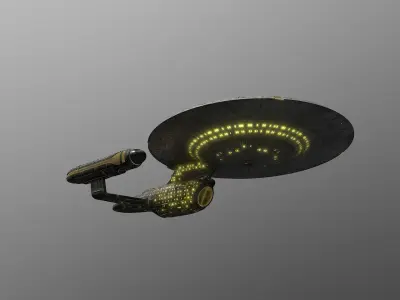 27-spaceship star trek ship 3D model