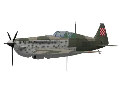 Morane Saulnier MS406 3D model purchase