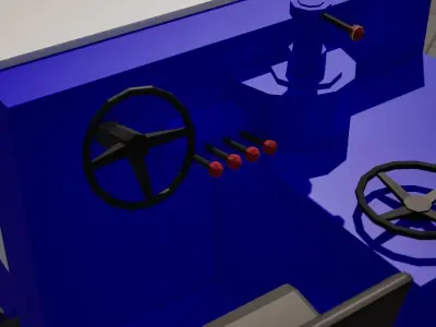 Zamboni Low Poly Rigged Low-poly 3D model