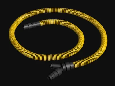 Industrial vacuum cleaner hose 3D model