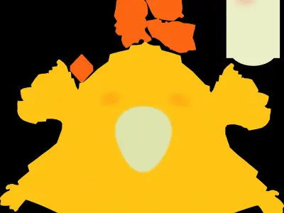 Fat Bird Low-poly 3D model