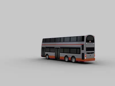City Bus lowpoly 8 Low-poly 3D model
