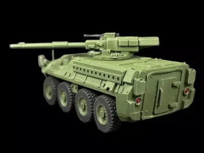 M1128 Stryker MGS 3DPrint STL 3MF Digital Model 3D print model