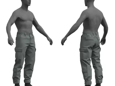 Military Tactical Combat Pants - Marvelous Designer 3D model purchase