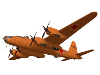 Nakajima G8N Renzan 3D model purchase