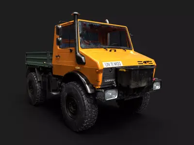 Unimog U1650 Low-poly 3D model