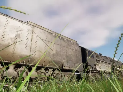 Union Pacific Big Boy American Steam Train Locomotive Low-poly 3D model