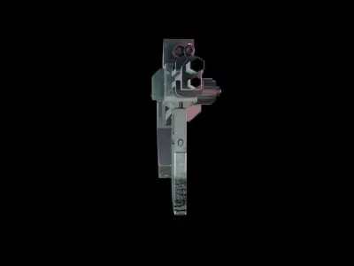 Sci-Fi Gun Low-poly 3D model 9