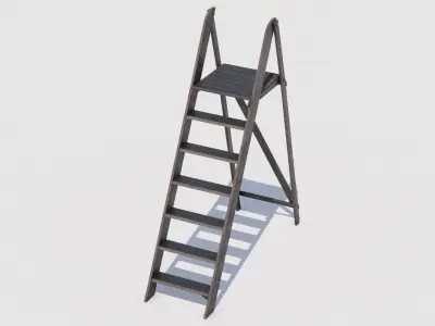ladder 02 Low-poly 3D model