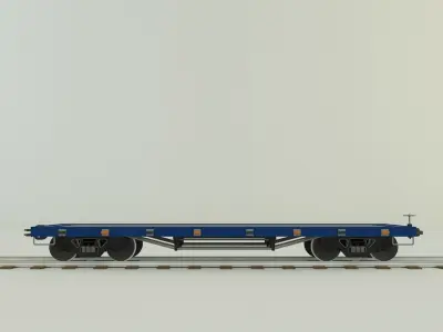 train freight wagon 3D model