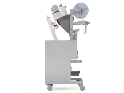 3D design of a powder packaging machine 3D model