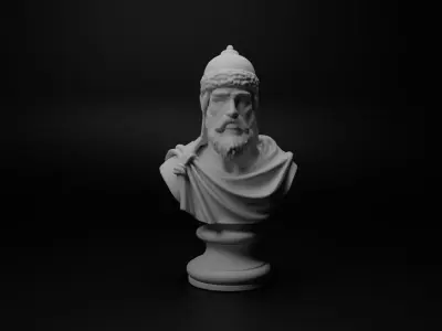 Andalusian Muslim Bust Chess 3D print model get
