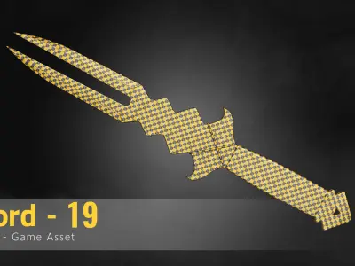 Sword-19 Low-poly 3D model