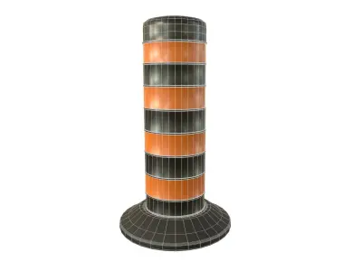 Traffic Barrel Low-poly 3D model purchase