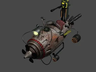 3D science fiction motorcycle  3D model