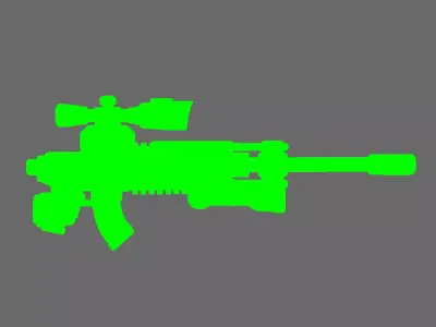 Space Knights AR Style Sniper Rifle RIGHT 3D print model