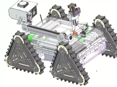 High Mobility Search and Rescue Robot Platform 3D model