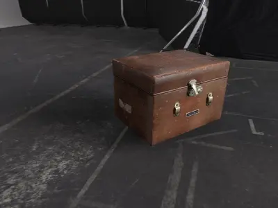 Scanned Antique Wooden Boxes Low-poly 3D model