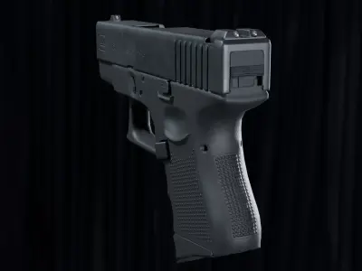 Glock 26 Low-poly Game-ready Low-poly 3D model