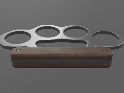 Knuckle pair of metal fists 3D model
