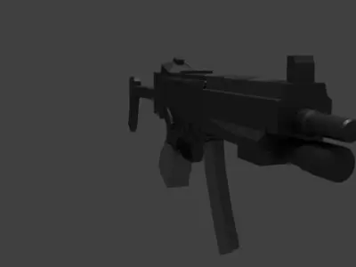 Mp5 Low Poly gun Free low-poly 3D model