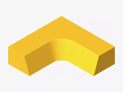 Furniture - Seating - Contemporary - Three - Corner - Backrest Low-poly 3D model