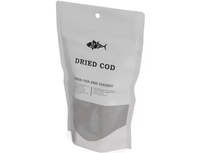 Dried fish and seafood Dried Cod 3D model