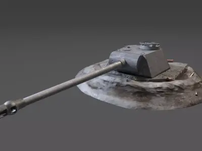 Pantherturm III Low-poly 3D model