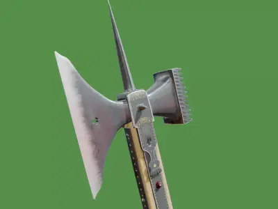 Medieval royal axe Free low-poly 3D model